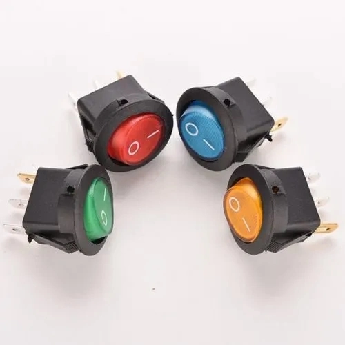 Spst on off T105 3 Pin Kcd3 En Rocker Switch with DOT Illuminated