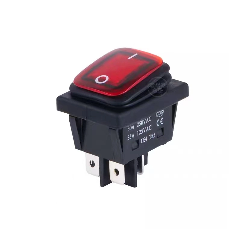 Four-Pin Six-Pin 16A/20A/30A 250V Waterproof Rocker Ship Type Switch with Electric Tools on off Switch Kcd4