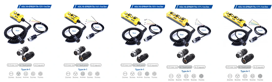 Xdl10-Epb6p/Ta 6 Holes Hoist Crane Remote Control Push Button Switch