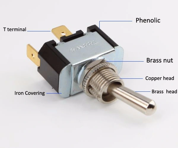 15A 250VAC Single Pole Screw Terminal Mini Toggle Switch