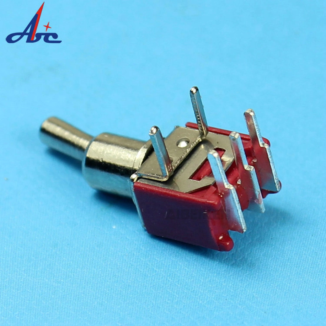 3pin Small Sub-Miniature Spdt Mini PC-H Terminal Short Handle on-on 12V Rocker Toggle Switch