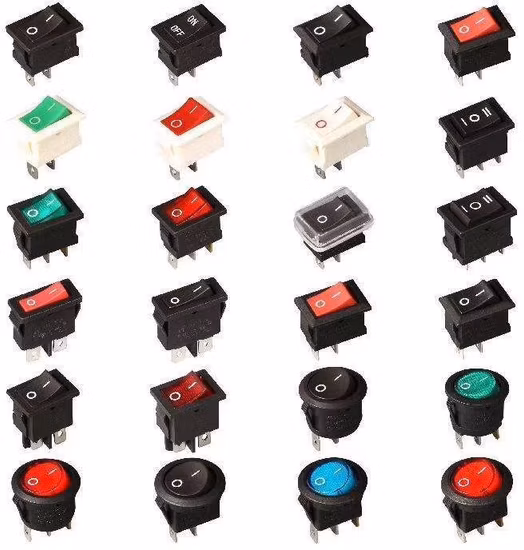 Interruttore a bilanciere Dpdt 6 Pin Kcd2 6 Posizione del piede 3 On Off Su Interruttore a bilanciere T85 5e4