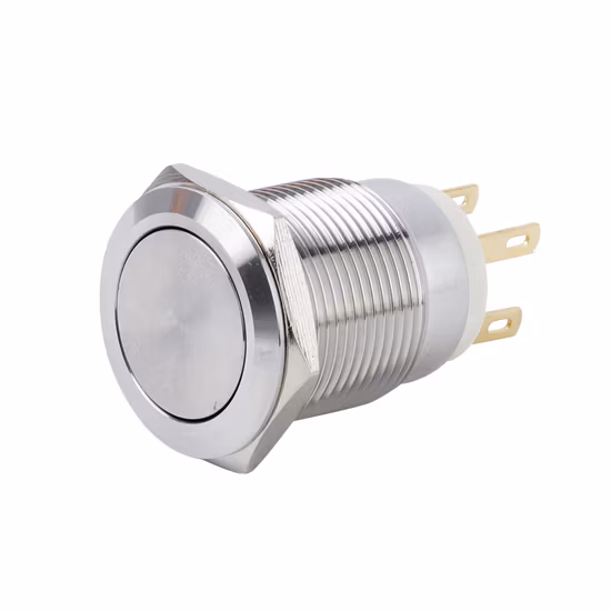 Interruttore a pulsante in metallo impermeabile DC 12V LED momentaneo da 16 mm Wdele
