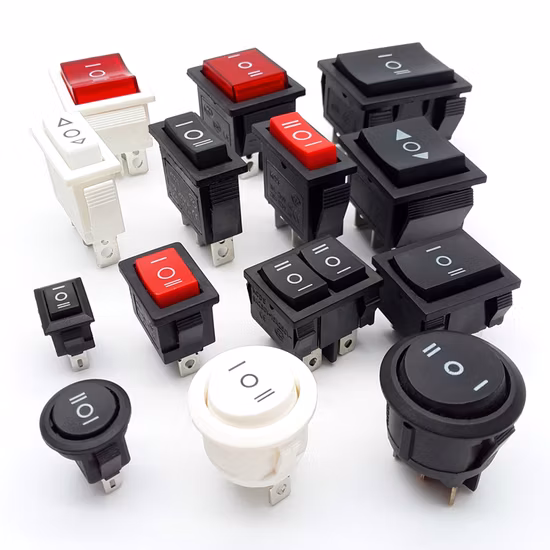 KCD4-201 Interruttore a bilanciere illuminato a 4 pin 16A/30A 125V/250V Interruttore a bilanciere on-off con luce LED 12V